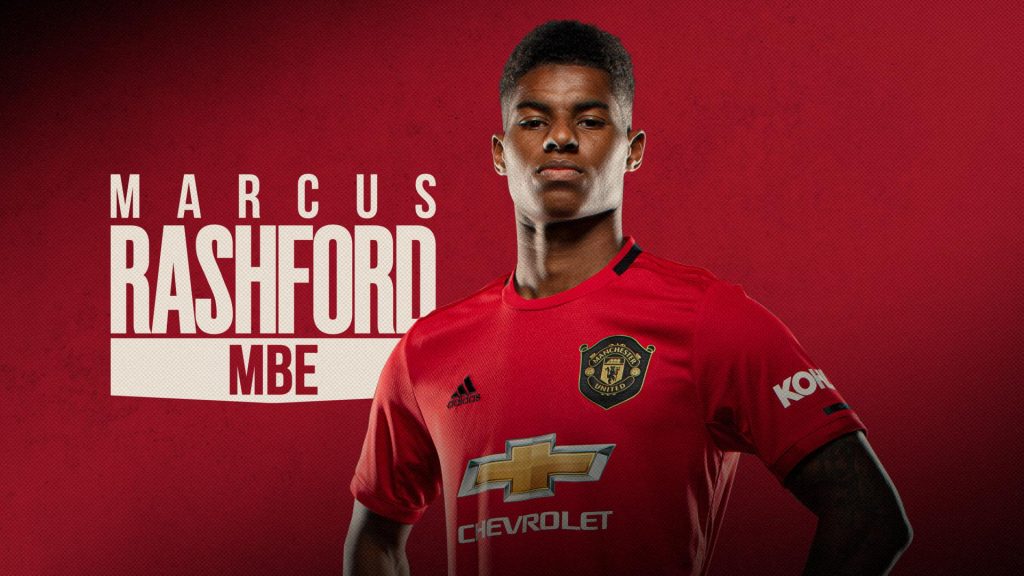 Marcus Rashford được coi như người hùng ở Anh